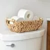 Очаровательная плетёная корзина ручной работы с деревянной ручкой - Хранение из — для ванная
