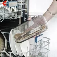 Сетчатая корзина для столовых приборов из нержавеющей стали для посудомоечной машины: — для кухня — фото 2