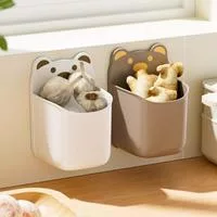 Настенный мультяшный мишка милый ящик для хранения кухня лук имбирь чеснок без — для кухня — фото 2