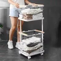 Двухслойная стойка для хранения одежды — для ванная — фото 2