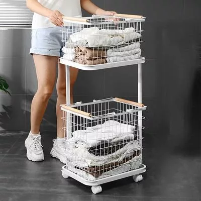 Двухслойная стойка для хранения одежды — для ванная — фото 3