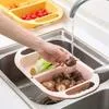 складная корзина для слива Пластиковый таз для мытья овощей Бытовое — для кухня — фото 9