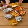 Корзина с ручкой Корейская Нержавеющая сталь Тарелка Квадратная Серебристая и Золотая — для прихожая