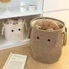 Корзина для белья из шерсти ягненка Игрушки Хранение закусок Органайзер Ручные — для детская