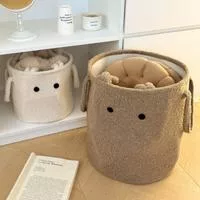 Корзина для белья из шерсти ягненка Игрушки Хранение закусок Органайзер Ручные — для детская — фото 2