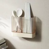 Кухонная корзина для палочек для еды Настенный слив Прозрачный самоклеящийся — для кухня — фото 2