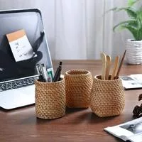 Плетеное вручную ротанговое ведро для хранения — для прихожая — фото 2