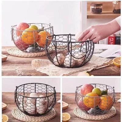 Кухонное хранение Металлическая проволочная корзина для яиц Фермерская крышка для — для кухня — фото 3