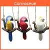 Креативная фигурка-качели попугая Садовый балкон Миниатюрный смоляной декор Для — для балкон