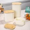 Новая банка для хранения продуктов с деревянной крышкой - Герметичный кухонный — для кухня — фото 9
