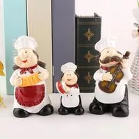 Фигурки толстого повара для кухни — 3 предмета — для кухня — фото 2