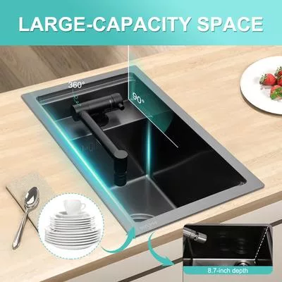 Скрытая барная мойка со складным смесителем — для кухня — фото 3