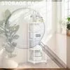 5-ярусные полки для хранения 110 фунтов Сверхпрочная стеллажная единица с колесиками — для кухня