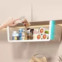 Настенная подвесная корзина для специй Металлическая сетка Выдвижная конструкция — для кухня — фото 2
