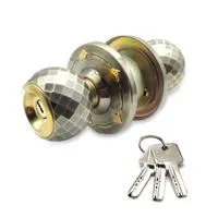 Дверная ручка Алюминиевый сплав Сверхпрочная Шариковый замок Зеркальная полировка — для ванная — фото 2