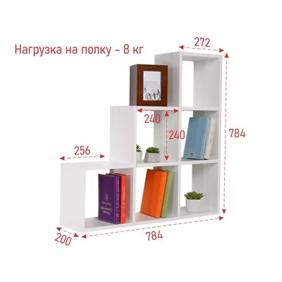Стеллаж кубический напольный/настенный «Клик Мебель. Инмарк» — для кладовка — фото 8