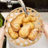 2 шт. Бамбуковые сита Традиционные плетеные корзины Кухонное хранение Корзина для — для кухня — фото 2