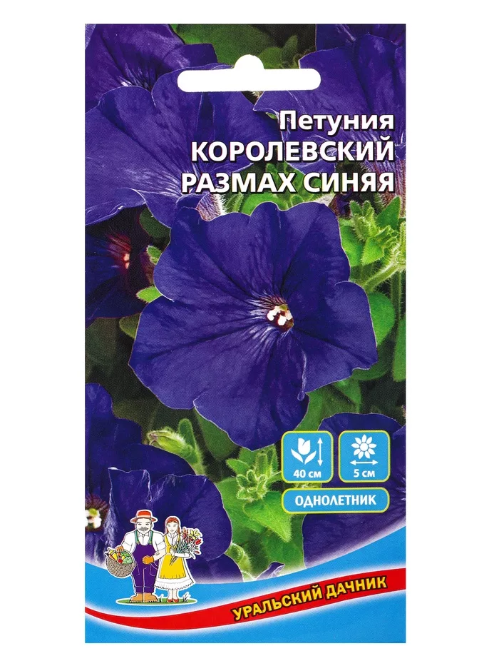 Семена Цветы Петуния «Королевский размах» синяя — для балкон — фото 3