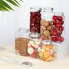 С крышками Прозрачные бутылки для хранения хлопьев Организация кладовой Контейнеры — для кладовка
