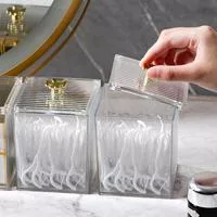 Органайзер для хранения косметики Банка для ванной комнаты Хранение ватных палочек — для ванная — фото 2