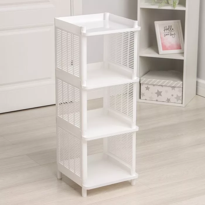 Полка напольная (этажерка) 4-х секционная 31.5×32.7×86 см «Лайт» — для кухня — фото 7