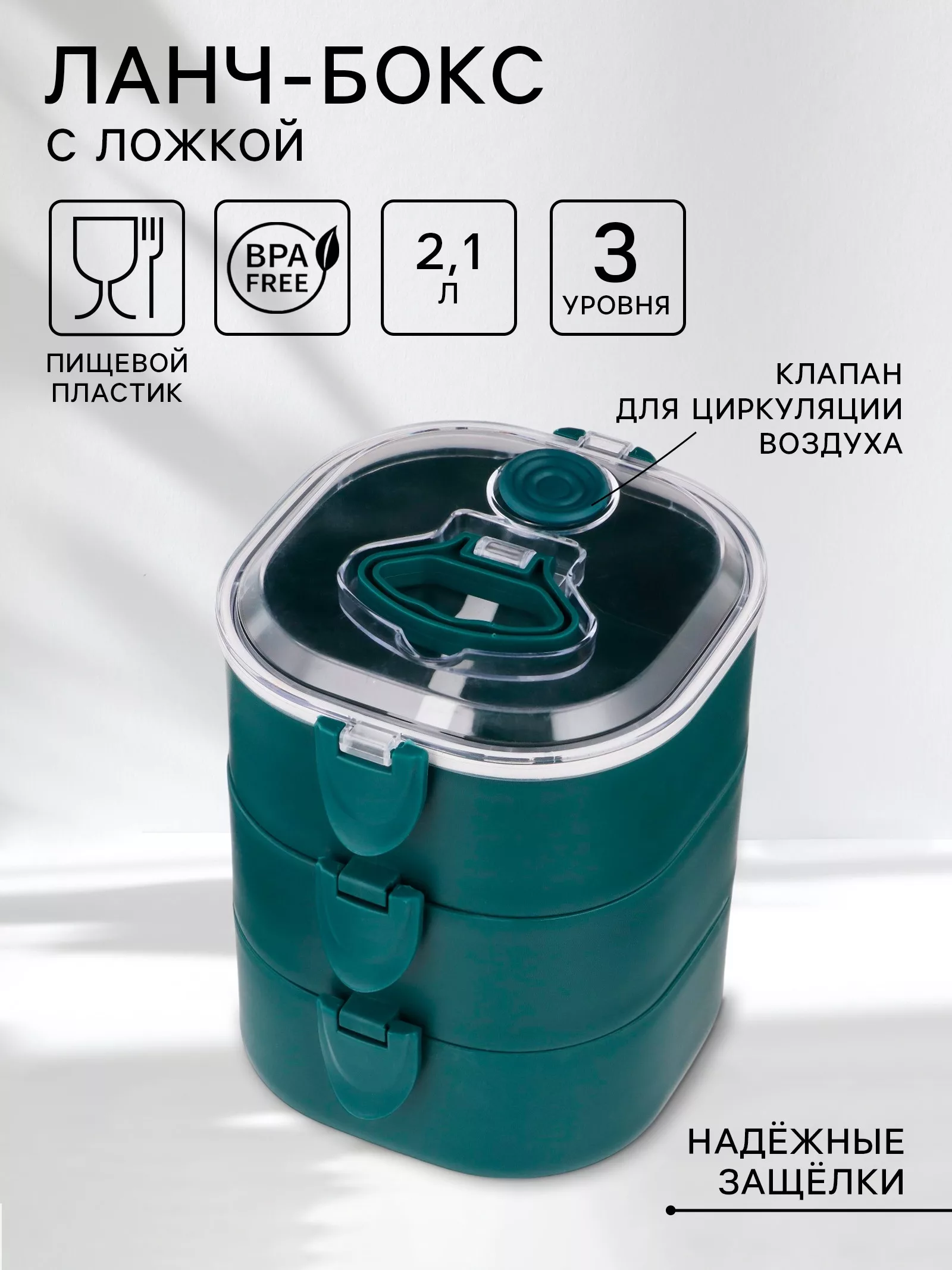 Ланч - бокс с отделениями — для кухня
