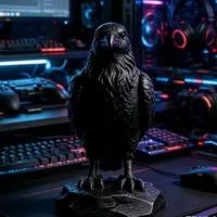 3D-печатная статуэтка вороны Поделки Готический стиль Украшения-вороны Подарки — для балкон — фото 6