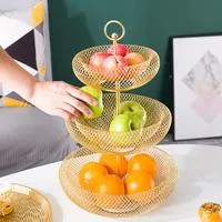Скандинавские фруктовые тарелки Гостиная Кофейный столик Многоуровневая корзина — для прихожая — фото 2