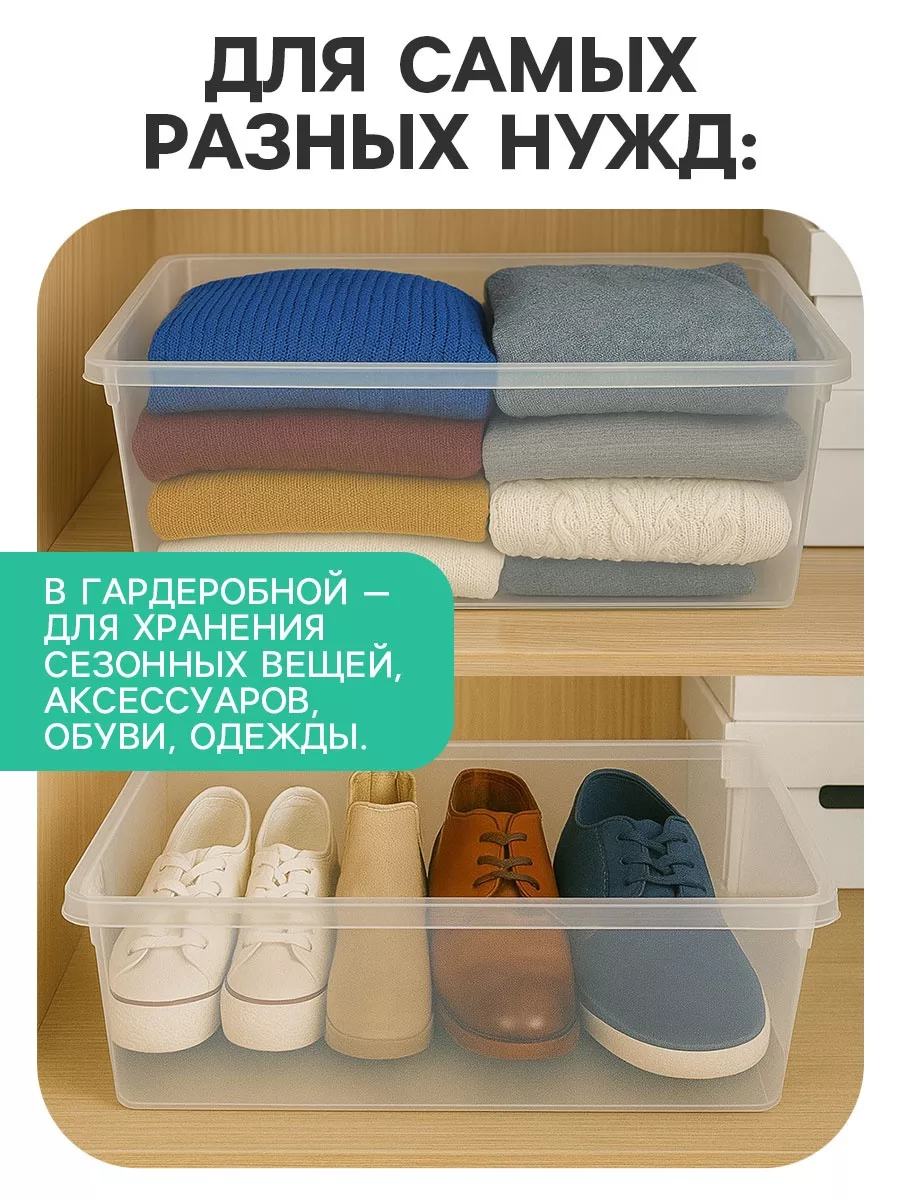 Ящик пластиковый для хранения — для ванная — фото 3