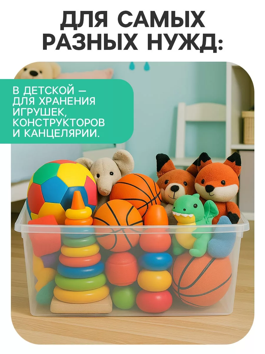 Ящик пластиковый для хранения — для ванная — фото 4
