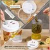 Банка для солений с крышками Сито Оливки Песочные часы Кувшин Хранение продуктов — для кухня — фото 6