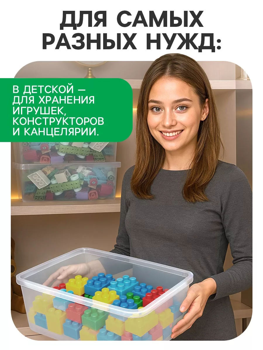 Ящик пластиковый для хранения — для ванная — фото 4
