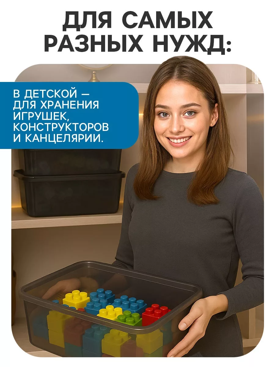 Ящик пластиковый для хранения — для ванная — фото 4