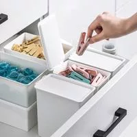 Бытовой стиральный порошок Коробки для стирального порошка Хранение с крышкой Корзины — для кухня — фото 2