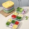 Многоразовый пластиковый герметичный контейнер для хранения продуктов с ручкой — для кухня