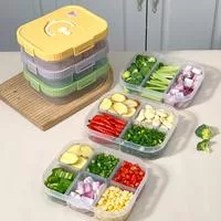 Многоразовый пластиковый герметичный контейнер для хранения продуктов с ручкой — для кухня — фото 2