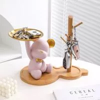 Поднос-медведь Фигурки медведя Хранение ключей на крыльце Контейнер для конфет — для кухня — фото 2