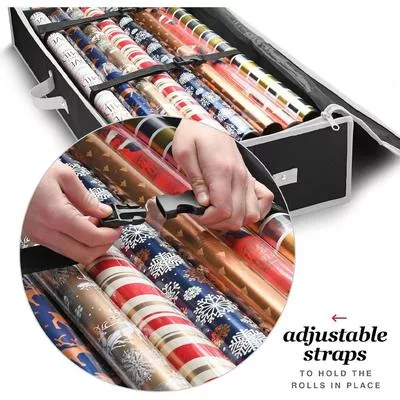 Рождественская сумка для хранения Органайзер для оберточной бумаги Хранение рождественских — для спальня — фото 7