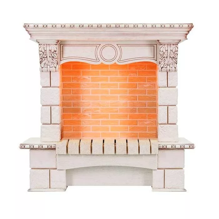 Угловой широкий портал Dimplex Pierre Luxe угл. (для Cassete 600) Ivory — для спальня