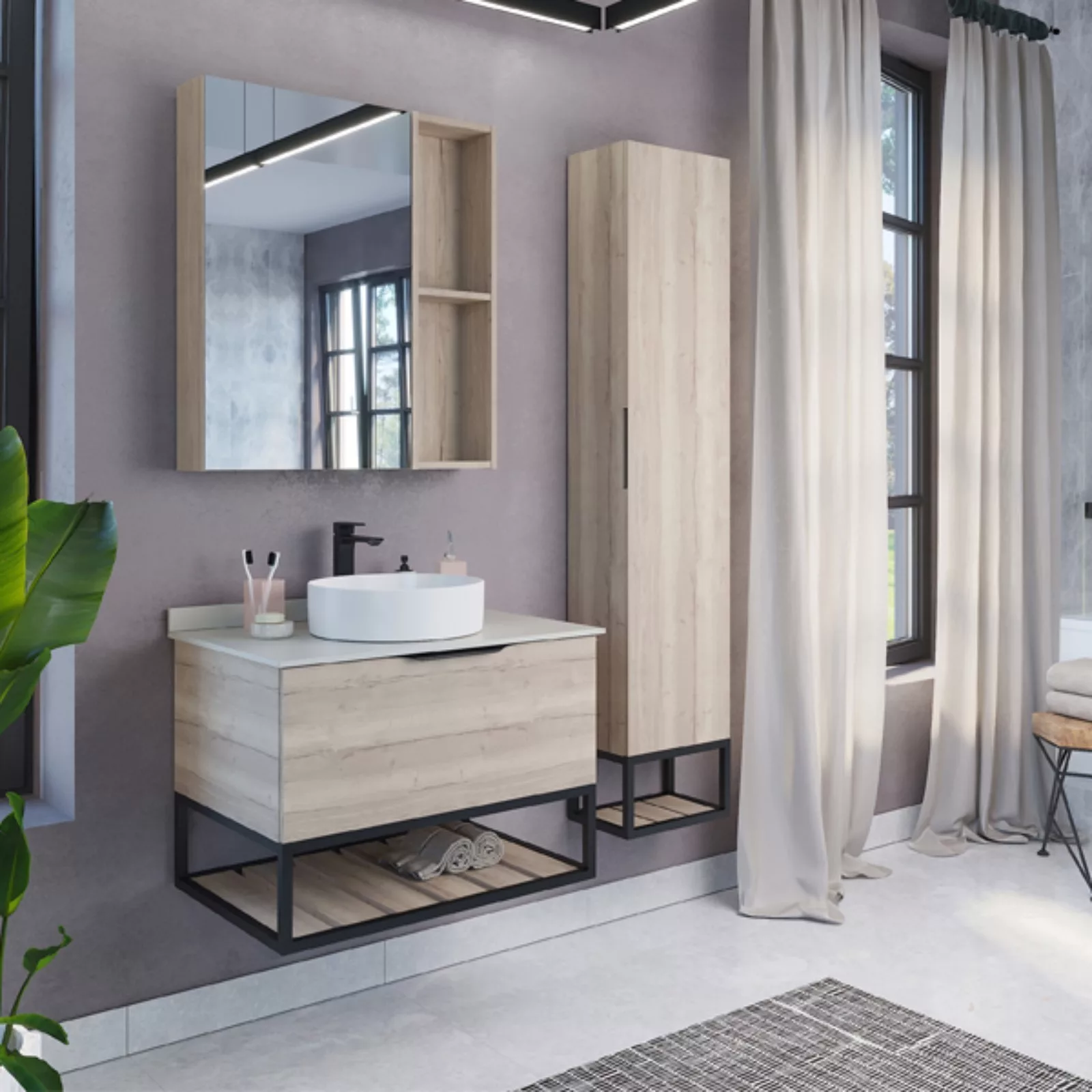 Зеркало шкаф для ванной комнаты Comforty «Порто 75» — для ванная — фото 2