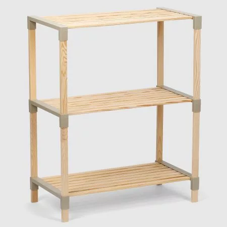 Стеллаж для хранения Fixwood Fix-2006-3 бежевый 61х34х81 см — для кладовка