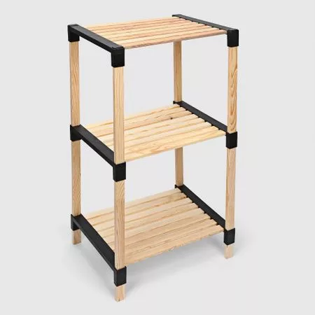Стеллаж для хранения Fixwood Fix-2013-3 чёрный 41х34х81 см — для кладовка