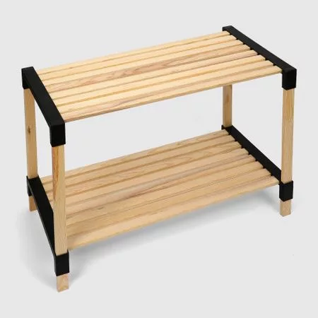 Стеллаж для хранения Fixwood Fix-2006-2 чёрный 61х34х46 см — для кладовка