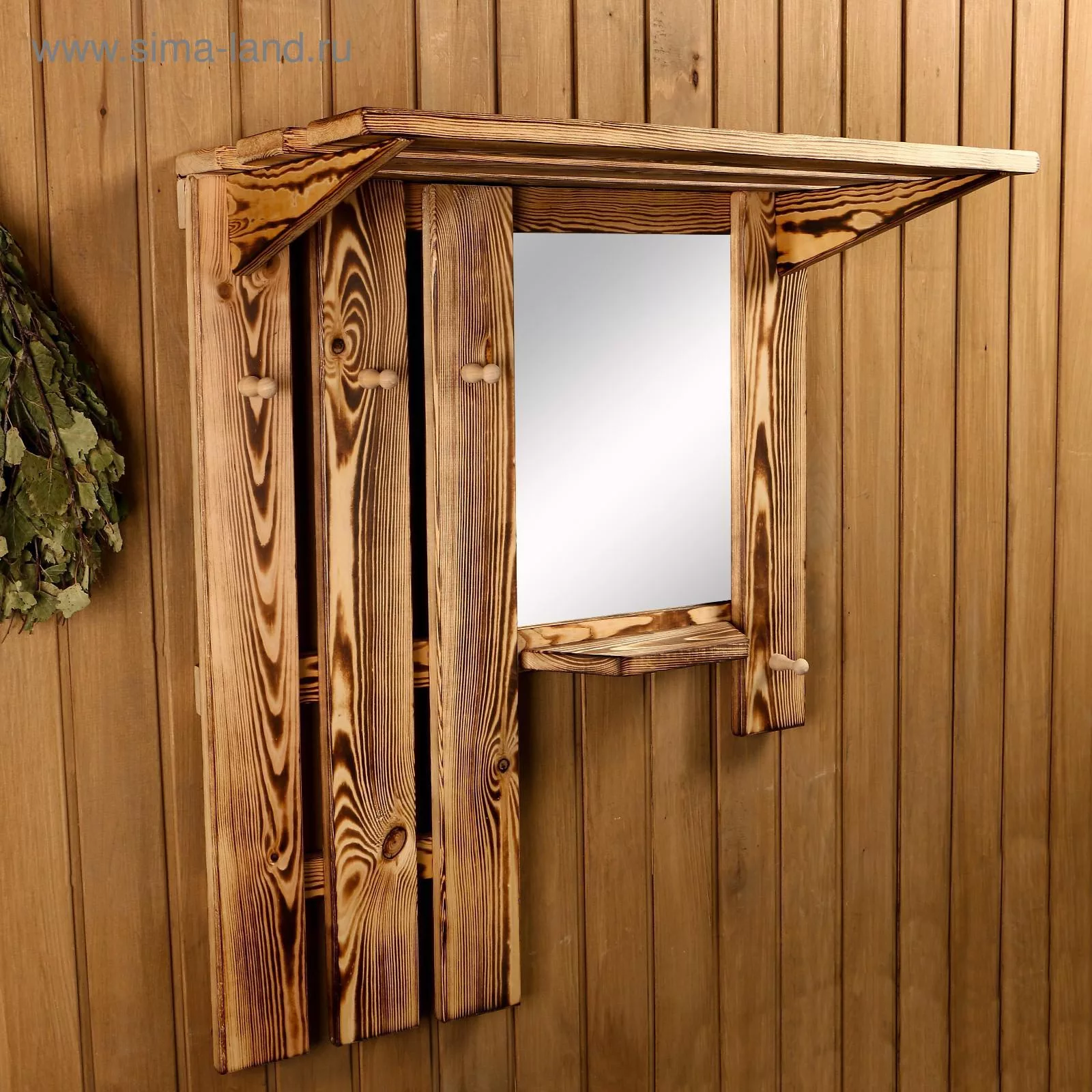 Полка - вешалка для бани и сауны — для спальня — фото 2