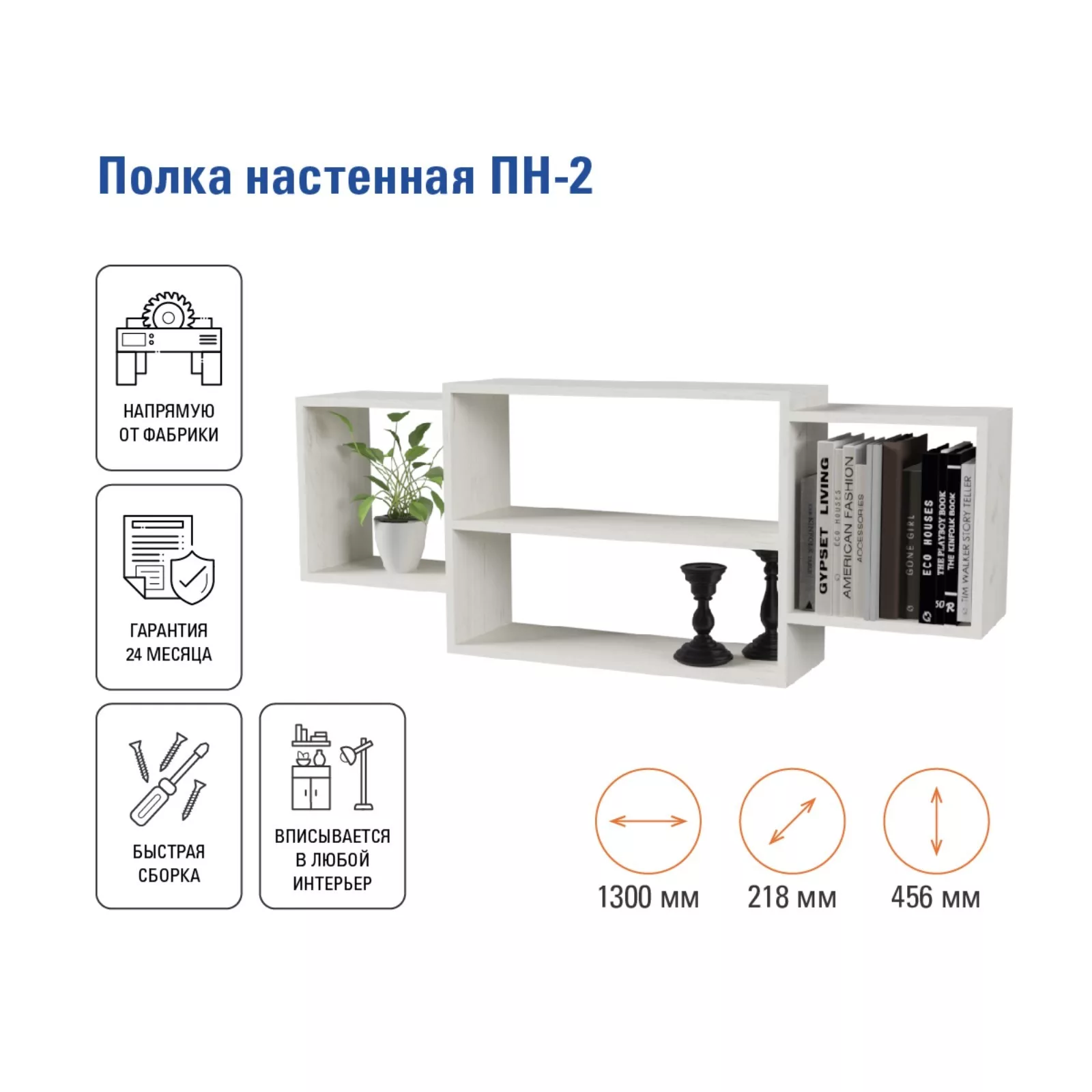 Полка настенная «ПН-2» — для детская