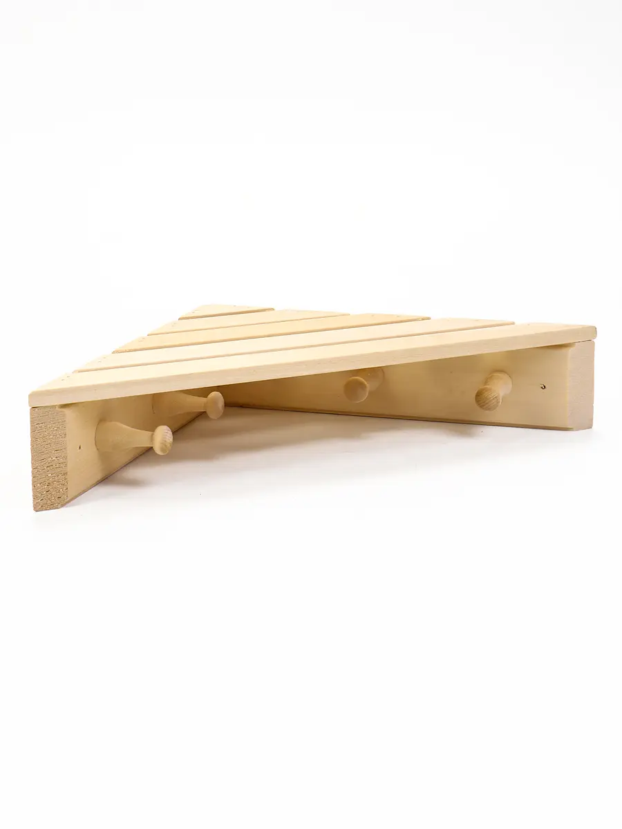 Полка угловая для бани и сауны — для ванная — фото 4