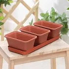 Набор горшков для цветов с поддоном Darel plastic — для балкон — фото 6