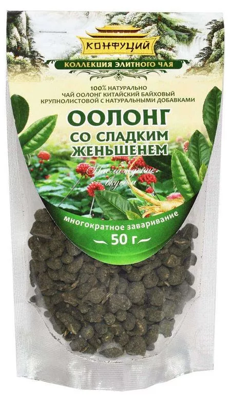 Чай зеленый Конфуций Оолонг со сладким женьшенем листовой — для кладовка