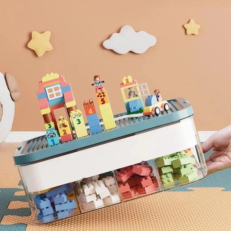 Хранение Lego для детей Строительные блоки Ящики для хранения Регулируемый органайзер — для детская — фото 8