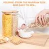 Прямоугольные прозрачные банки для хранения с бамбуковыми крышками для сахара — для кладовка